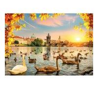 Puzzle 1000 pièces : Cygnes près du Pont Charles Magnolia G
