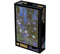 Puzzle 1000 pièces D-Toys Claude Monet Nymphéas reproduction haute qualité bleu/vert/blanc/violet