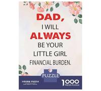 Puzzle 1000 Pièces Dad I Will Always Be Your Puzzles pour Adultes, Jeu De Réflexion, Améliore La Mémoire, Offrez-Le en Cadeau À Toute La Famille 70x50cm/1000pcs