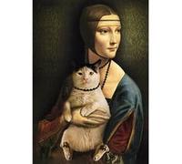 Puzzle 1000 pièces : Dame au chat Trefl G