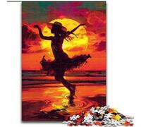 Puzzle 1000 pièces « Danseuse au Coucher du Soleil » pour Adolescents et Adultes, Jouets éducatifs, Jeux Anti-Stress, Cadeaux d'anniversaire Uniques (50x75cm)