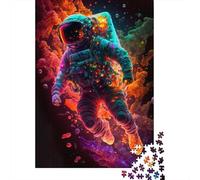Puzzle 1000 pièces d'astronaute avec Casque de Galaxie pour Adultes et Puzzles en Bois, Jeu éducatif Familial 1000 pièces (75 x 50 cm)
