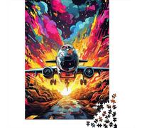 Puzzle 1000 pièces d'avions de Guerre psychédéliques colorés pour Adultes (75 x 50 cm)