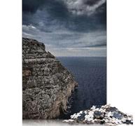 Puzzle 1000 pièces de l'île de Malte, côte Sombre, pour Adultes, difficulté : Jeux relaxants, Jouet, Cadeau d'halloween (75 x 50 cm)