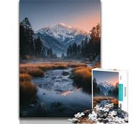 Puzzle 1000 pièces de Magnifiques Montagnes et Lacs pour Adultes, Jouet éducatif et décompressant, Cadeau d'anniversaire, décoration Murale 38x26cm