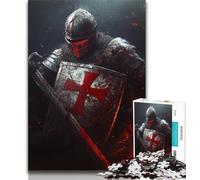 Puzzle 1000 pièces de peintures de Chevaliers médiévaux pour Adultes et Adolescents, Jeu de Quiz, décoration Murale, Cadeaux d'anniversaire et de Noël Uniques 50x75cm