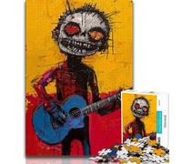 Puzzle 1000 pièces de Style Guitariste Basquiat pour Adultes et Adolescents, Anti-Stress, défi Difficile, renforce l'amour Entre Couples 50x75cm
