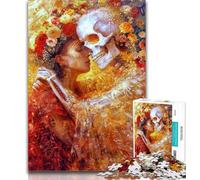 Puzzle 1000 pièces de Style Mexicain, Motif tête de Mort, pour Adultes et Adolescents, Anti-Stress, Difficile, pour renforcer l'amour Entre Couples, 50x75cm