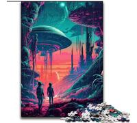 Puzzle 1000 pièces Découvrez Les OVNIs Puzzles stimulants Interaction familiale et défi cérébral, défi d'activité familiale Taille 26X38CM