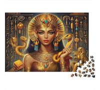 Puzzle 1000 pièces Déesse de l'Égypte Antique pour Adultes et Enfants Reine égyptienne et Cobras - Cadeau et activité Amusants pour la Maison - À partir de 12 Ans - 70 x 50 cm / 1000 pièces