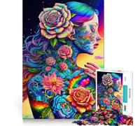 Puzzle 1000 pièces Déesse des Fleurs Arc-en-Ciel pour Adolescents Développe la mémoire Confortable et Relaxant Découpe Ferme Cadeau Festif (50x75cm)