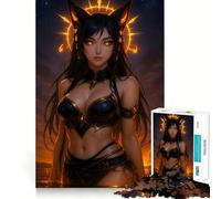 Puzzle 1000 pièces Déesse du Feu Solaire pour Adultes Jeu de Réflexologie Image Douce et Relaxante Assembler Joli Cadeau (38x52cm)