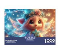 Puzzle 1000 Pièces Défi Jeu Cadeau Fée Étoilée Volante - Écureuil Lumineux Magique Effets Cosmiques, Décoration Murale Adulte Jeu Éducatif 38x26cm
