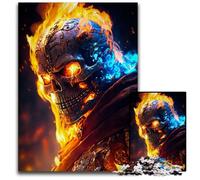 Puzzle 1000 pièces Démon du Feu pour Adultes, décoration d'intérieur, pour Noël et Nouvel an pour Adolescents, 26x38cm/10,23x14,96 Pouces