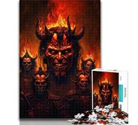 Puzzle 1000 pièces Démons de l'enfer Puzzle 1000 pièces pour Adultes et Adolescents, Jeu Stimulant pour Toute la Famille, Cadeaux pour Hommes 50x75cm