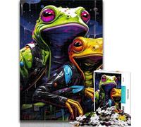 Puzzle 1000 pièces Deux Grenouilles pour Adolescents, 1000 pièces Difficiles et imbriquées de manière aléatoire, 75x50cm
