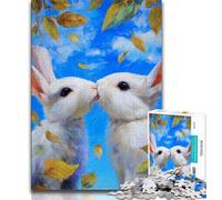 Puzzle 1000 pièces « Deux Lapins » pour Adolescents, idéal comme Cadeau pour Toute la Famille (38x26cm)
