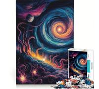 Puzzle 1000 pièces Dévoreur d'espace Jeu de réflexion Cadeau d'anniversaire avec des pièces de Formes aléatoires Parfaitement emboîtables 38x52cm