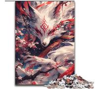 Puzzle 1000 pièces Dieu des Renards Puzzle en Carton pour Adultes Taille 26x38cm Jeu de défi cérébral pour Adolescents et Interaction familiale