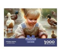 Puzzle 1000 Pièces Difficile Enfant Canard Boue - Fille Canons Étang, Anti-Stress pour Adultes, Idée Cadeau, 52x38cm