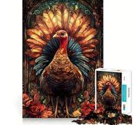 Puzzle 1000 pièces Dinde, Assemblage Parfait, Jeu Artistique et intellectuel, défi, Divertissement, Cadeau d'anniversaire (38x26cm)