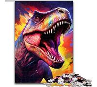Puzzle 1000 pièces Dinosaur Art Impossible Puzzles pour Adultes Soirée de Jeux en Famille Amusante, œuvre d'art décorative à Faire soi-même Taille : 38x26cm