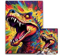 Puzzle 1000 pièces Dinosaur Art pour Adultes, activité familiale, décoration d'intérieur, Cadeau de Vacances, 50x75cm / 19,68x29,52 Pouces