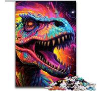 Puzzle 1000 pièces Dinosaur Art pour Adultes, Casse-tête Stimulant pour Adolescents, soirée de Jeux en Famille Amusante 50x75cm