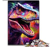 Puzzle 1000 pièces Dinosaur Art pour Adultes, Taille 50x75cm, Jeu de réflexion pour Adolescents, pour Les fêtes