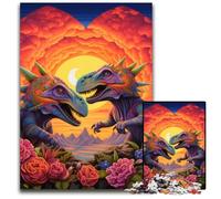 Puzzle 1000 pièces Dinosaur Art, Puzzle Impossible pour Adultes, Divertissement Relaxant, Cadeau de Noël idéal et décoration d'intérieur 26x38cm/10,23x14,96 Pouces