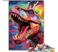 Puzzle 1000 pièces Dinosaur Art Puzzles Adultes 1000 pièces pour Anniversaires, fêtes et Occasions spéciales (Taille 26x38cm)