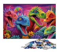 Puzzle 1000 pièces Dinosaures Anciens, Puzzle en Carton, Divertissement Relaxant, Cadeau de Noël idéal et décoration d'intérieur, 26 x 38 cm / 10,23 x 14,96 Pouces