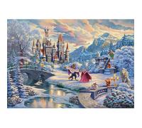Puzzle 1000 pièces Disney : La Belle et la Bête en hiver