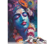 Puzzle 1000 pièces « Divine Krishna » pour Adultes, Cadeau d'halloween, décoration d'intérieur et Cadeaux Uniques, 1000 pièces (38 x 26 cm)