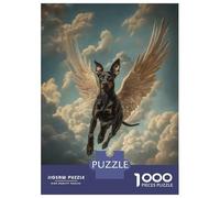 Puzzle 1000 Pièces Doberman Angel Majestic Pet Memorial Dog with Wings pour Adolescents - Jeu De Réflexion - Cadeaux pour Femmes - Idées Cadeaux Uniques pour Un Anniversaire Ou Noël 70x50cm/1000pcs