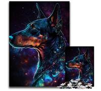 Puzzle 1000 pièces Doberman coloré en Carton pour Adultes, Jeu Familial interactif, décoration d'intérieur à Faire soi-même, Casse-tête 26x38cm/10,23x14,96 Pouces