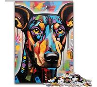 Puzzle 1000 pièces Doberman Graffiti, idée Cadeau pour Les fêtes, Illustration Humoristique et détaillée (Taille 26x38cm)
