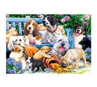 Puzzle 1000 Pièces Dogs In The Garden