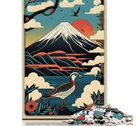 Puzzle 1000 pièces d'oiseaux Japonais rétro pour Adultes, Jouets éducatifs, Jeux en Famille, Cadeaux d'anniversaire (75 x 50 cm)