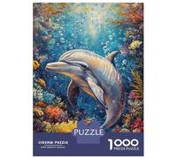 Puzzle 1000 Pièces Dolphin in Coral Dreams pour Adolescents - Jeu De Réflexion - Cadeaux pour Femmes - Idées Cadeaux Uniques pour Un Anniversaire Ou Noël 70x50cm/1000pcs