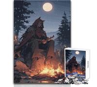 Puzzle 1000 pièces Dompteur d'âmes sur Le thème du feu de Camp Fantastique pour Adolescents:Jeu d'éveil et de découverte, Cadeau Unique pour Les fêtes joyeuses Dimensions:38x26cm