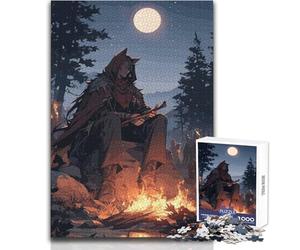 Puzzle 1000 pièces Dompteur d'âmes sur Le thème du feu de Camp Fantastique pour Adolescents:Jeu d'éveil et de découverte, Cadeau Unique pour Les fêtes joyeuses Dimensions:38x26cm