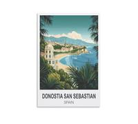 Puzzle 1000 pièces, Donostia San Sebastian Espagne, Puzzle en Bois de 1000 pièces, Jouet éducatif pour Adultes et Enfants, Jeu de détente Familial, 70 x 50 cm