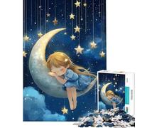 Puzzle 1000 pièces Dormir sur la Lune Jeu éducatif Difficile et Stimulant d'analyse et de logique adapté aux 14 Ans et Plus (38x26cm)