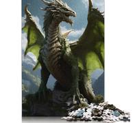 Puzzle 1000 pièces Dragon Ancien de la Terre Verte Puzzle en Bois Puzzle Adulte Jeu éducatif pour Adolescents 1000 pièces (75 x 50 cm)