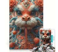 Puzzle 1000 pièces Dragon Bonne Année, Jeu éducatif, Anti-Stress, Cadeau Original pour Anniversaire et Noël 38x52cm