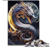 Puzzle 1000 pièces Dragon Brave en Bois, pour Les 14 Ans et Plus. Jeu de réflexion 50x75cm pour Adolescents, idéal pour Une soirée de Jeux en Famille.