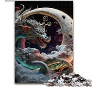 Puzzle 1000 pièces Dragon Brave Puzzles stimulants Idéal pour Les Amoureux, Cadeau Parfait pour Noël, Nouvel an, Saint-Valentin Taille 38x26cm