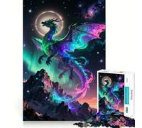 Puzzle 1000 pièces Dragon céleste au-Dessus des Montagnes Découpe précise Jeu d'adresse mentale Amusant Jeu de détente Cadeau de Loisirs Festif (38x52cm)
