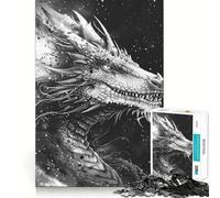 Puzzle 1000 pièces Dragon céleste Bords impeccables Casse-tête Amusant Cadeau détente Jeu Cadeau d'anniversaire Artistique (38x26cm)
